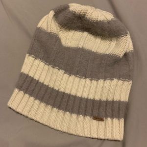 Free people cute gray stripes winter beanie